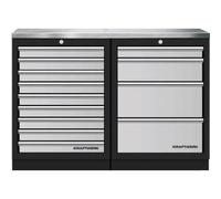 Kraftwerk Tools 3964K-940IX Mobilio 2 combi, inox, 4 et 9 tiroirs
