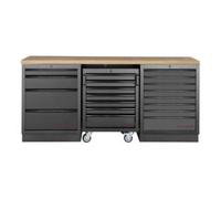 Kraftwerk Tools 3964K-BLK-002 MOBILIO BLK Mobilier d'atelier 3 éléments, Hêtre