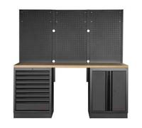 Kraftwerk Tools 3964K-BLK-003 MOBILIO BLK Mobilier d'atelier 2 éléments, Hêtre