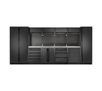 Kraftwerk Tools 3964K-BLK-013-IX MOBILIO BLK Mobilier d'atelier 6 éléments, Acier inoxydable