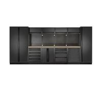 Kraftwerk Tools 3964K-BLK-013 MOBILIO BLK Mobilier d'atelier 6 éléments, Hêtre