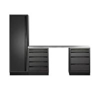 Kraftwerk Tools 3964K-BLK-014-IX MOBILIO BLK Mobilier d'atelier 3 éléments, Acier inoxydable