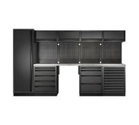 Kraftwerk Tools 3964K-BLK-015-IX MOBILIO BLK Mobilier d'atelier 5 éléments, Acier inoxydable