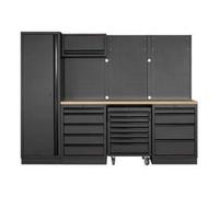 Kraftwerk Tools 3964K-BLK-016 MOBILIO BLK Mobilier d'atelier 4 éléments, Hêtre
