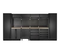 Kraftwerk Tools 3964K-BLK-017-EX MOBILIO-EX BLK Mobilier d'atelier 6 éléments, Hêtre