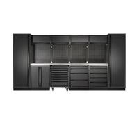 Kraftwerk Tools 3964K-BLK-017-IX MOBILIO BLK Mobilier d'atelier 6 éléments, Acier inoxydable