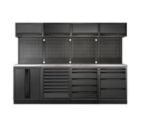 Kraftwerk Tools 3964K-BLK-020-IX MOBILIO BLK Mobilier d'atelier 4 éléments, Acier inoxydable