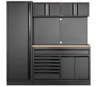 Kraftwerk Tools 3964K-BLK-021 MOBILIO BLK Mobilier d'atelier large 2 éléments, Hêtre