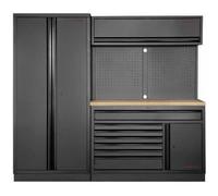 Kraftwerk Tools 3964K-BLK-022 MOBILIO BLK Mobilier d'atelier large 2 éléments, Hêtre