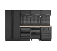 Kraftwerk Tools 3964K-BLK MOBILIO BLK Mobilier d'atelier 4 éléments, Hêtre