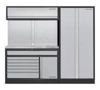 Kraftwerk Tools 3964K-H2W1-K1IX MOBILIO 2 combi large, Meuble double, armoire 2 portes,inox