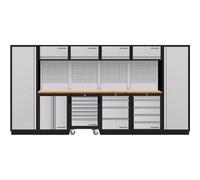 Kraftwerk Tools 3964K-HS745H-K4 Mobilio 6 combi, 2x armoire haute, chariot d'atelier, hÃªtre