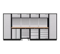 Kraftwerk Tools 3964K-HS745H-K4 Mobilio 6 combi, 2x armoire haute, chariot d'atelier, hêtre