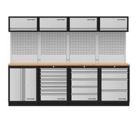 Kraftwerk Tools 3964K-S854-K4 Mobilio 4er Combi, unité murale 4x, paroi perforée, hêtre