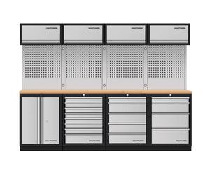 Kraftwerk Tools 3964K-S854-K4 Mobilio 4er Combi, unité murale 4x, paroi perforée, hêtre