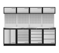 Kraftwerk Tools 3964K-S854-K4IX Mobilio 4 combi, unité murale, paroi perforée, inox