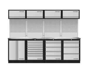 Kraftwerk Tools 3964K-S854-K4IX Mobilio 4 combi, unité murale, paroi perforée, inox