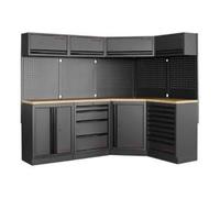 Kraftwerk Tools 3964N-BLK MOBILIO BLK Mobilier d'atelier 4 éléments, Hêtre