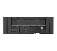 Kraftwerk Tools 3964Q-BLK-IX MOBILIO BLK Mobilier d'atelier 8 éléments, Acier inoxydable