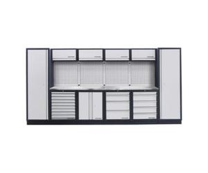 Kraftwerk Unité murale Kraftwerk à 6 éléments avec un plan de travail INOX à trous carrés de 3920 mm de long Quantité:1