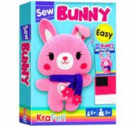 KRAFUN Kit Couture Lapin dès 7 Ans, Poupée Peluche | Coudre sa poupée lapin en peluche. Feutrine prédécoupée, aiguille sécurisée et instructions
