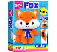 KRAFUN Kit Couture Renard dès 7 Ans, Poupée Peluche | Coudre sa poupée renard en peluche. Feutrine prédécoupée, aiguille sécurisée et instructions