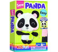KRAFUN Kit de Couture Panda pour Enfants dès 7 Ans, Poupée en Peluche Panda, Feutre, Instructions, Boîte Réutilisable, Jouet Éducatif pour Coudre