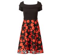 Kraimod Robe de cocktail rouge / noir, Taille 44