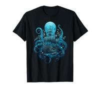 Kraken Attacks Bateau Pirate Géant Pieuvre Mer Monstre Océan T-Shirt