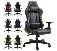 Kraken Chairs Helios Chaise de bureau ergonomique, chaise de bureau, chaise pivotante, fauteuil gaming, chaise gaming, jusqu'à 130 kg, noir