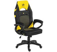 KRAKEN CHAIRS Chaise de Gaming en Tissu - Noir Jaune - Fauteuil Gamer Confortable Ergonomique - Charge maximale: 130 kg - Chaise Bureau Pivotante Ergonomique - Siege Gaming - Siege de Jeu