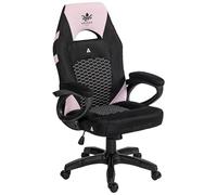 KRAKEN CHAIRS Chaise de Gaming en Tissu - Noir Rose - Fauteuil Gamer Confortable Ergonomique - Charge maximale: 130 kg - Chaise Bureau Pivotante Ergonomique - Siege Gaming - Siege de Jeu
