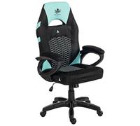 KRAKEN CHAIRS Chaise de Gaming en Tissu - Noir Turquoise - Fauteuil Gamer Confortable Ergonomique - Charge maximale: 130 kg - Chaise Bureau Pivotante Ergonomique - Siege Gaming - Siege de Jeu