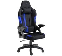 KRAKEN CHAIRS Chaise Gaming Tissu - Noir Bleu - Fauteuil Gamer Confortable Ergonomique - Réglable Accoudoir/Lombaire - Chaise Bureau Pivotante - pour Gamer Adulte Bureau - Chaise de Gaming