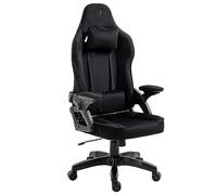KRAKEN CHAIRS Chaise Gaming Tissu - Noir - Fauteuil Gamer Confortable Ergonomique - Réglable Accoudoir/Lombaire - Chaise Bureau Pivotante - pour Gamer Adulte Bureau - Chaise de Gaming