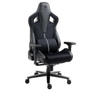 KRAKEN CHAIRS Chaise Gaming Tissu - Noir Gris - Siege Gamer Adulte - Chaise de Bureau - Confortable Chaises de Gamer - 150 kg - Ergonomique Fauteuil Gaming - Réglable Accoudoir/Lombaire - pour Gamer