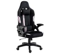 KRAKEN CHAIRS Chaise Gaming Tissu - Noir Rose - Fauteuil Gamer Confortable Ergonomique - Réglable Accoudoir/Lombaire - Chaise Bureau Pivotante - pour Gamer Adulte Bureau - Chaise de Gaming