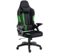 KRAKEN CHAIRS Chaise Gaming Tissu - Noir Vert - Fauteuil Gamer Confortable Ergonomique - Réglable Accoudoir/Lombaire - Chaise Bureau Pivotante - pour Gamer Adulte Bureau - Chaise de Gaming