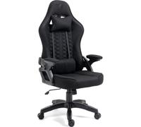 Kraken Chairs Feyton Chaise de bureau Ergonomique, Chaise de bureau, Chaise pivotante, Fauteuil gaming, Chaise gaming, jusqu'à 130 kg, Noir, Textile
