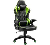 Kraken Chairs Feyton Chaise de bureau ergonomique, chaise de bureau, chaise pivotante, fauteuil gaming, chaise gaming, jusqu'à 130 kg, noir/vert