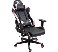 Kraken Chairs Helios Chaise de bureau ergonomique, chaise de bureau, chaise pivotante, fauteuil gaming, chaise gaming, jusqu'à 130 kg, noir/rose