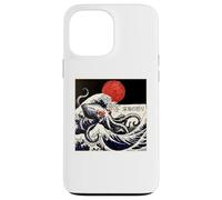 Kraken Kaiju Monster Doodle Japonais Ukiyoe Ocean Sea Coque pour iPhone 13 Pro Max