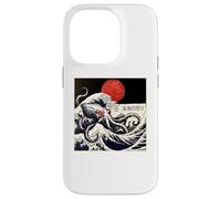 Kraken Kaiju Monster Doodle Japonais Ukiyoe Ocean Sea Coque pour iPhone 14 Pro