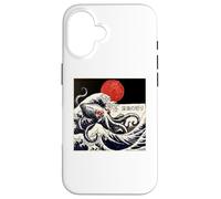 Kraken Kaiju Monster Doodle Japonais Ukiyoe Ocean Sea Coque pour iPhone 16