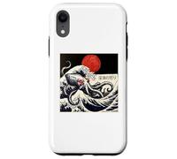 Kraken Kaiju Monster Doodle Japonais Ukiyoe Ocean Sea Coque pour iPhone XR