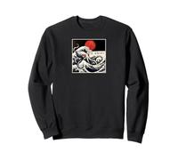 Kraken Kaiju Monster Doodle Japonais Ukiyoe Ocean Sea Sweatshirt