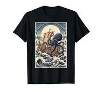 Kraken Octopus Monstre géant Ukiyo-e Monstre Marin Japonais T-Shirt