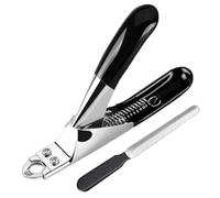 Krallenschneider Edelstahl Set - 12,2x8,5cm Feile Verstellbar Präzise, Klein Mittel Groß Hund Katze Kaninchen Schaf, Zuhause Unterwegs Reisen Robust | für Welpen Kitten Wohnung