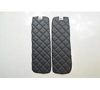 KRAM-TRUCK Capuchons de Vitres Matelassés 2 Pièces, Compatibles avec MAN TGA/TGM/TGS/TGL Cabine Moyenne, Graphite