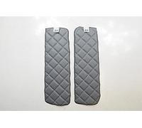 KRAM-TRUCK Capuchons de Vitres Matelassés 2 Pièces, Compatibles avec MAN TGA/TGM/TGS/TGL Cabine Moyenne, Gris